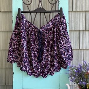 Floral viscose summer skirt bohemian